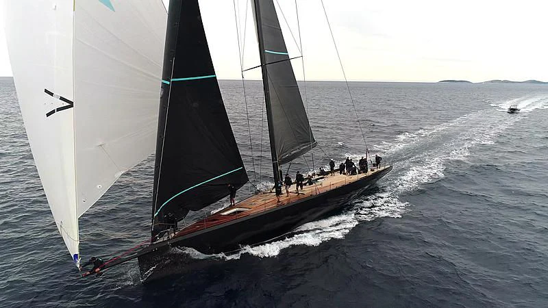 a sailboat on the water aboard BULLITT Yacht for Sale