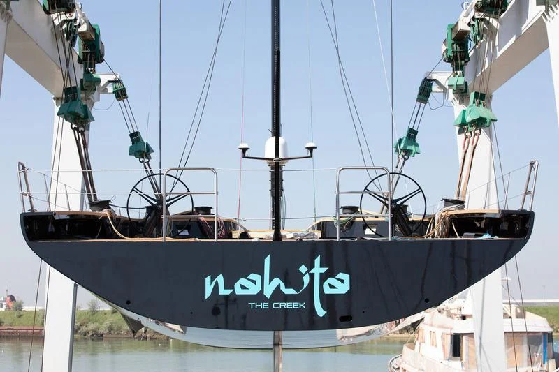 a large boat docked aboard BULLITT Yacht for Sale