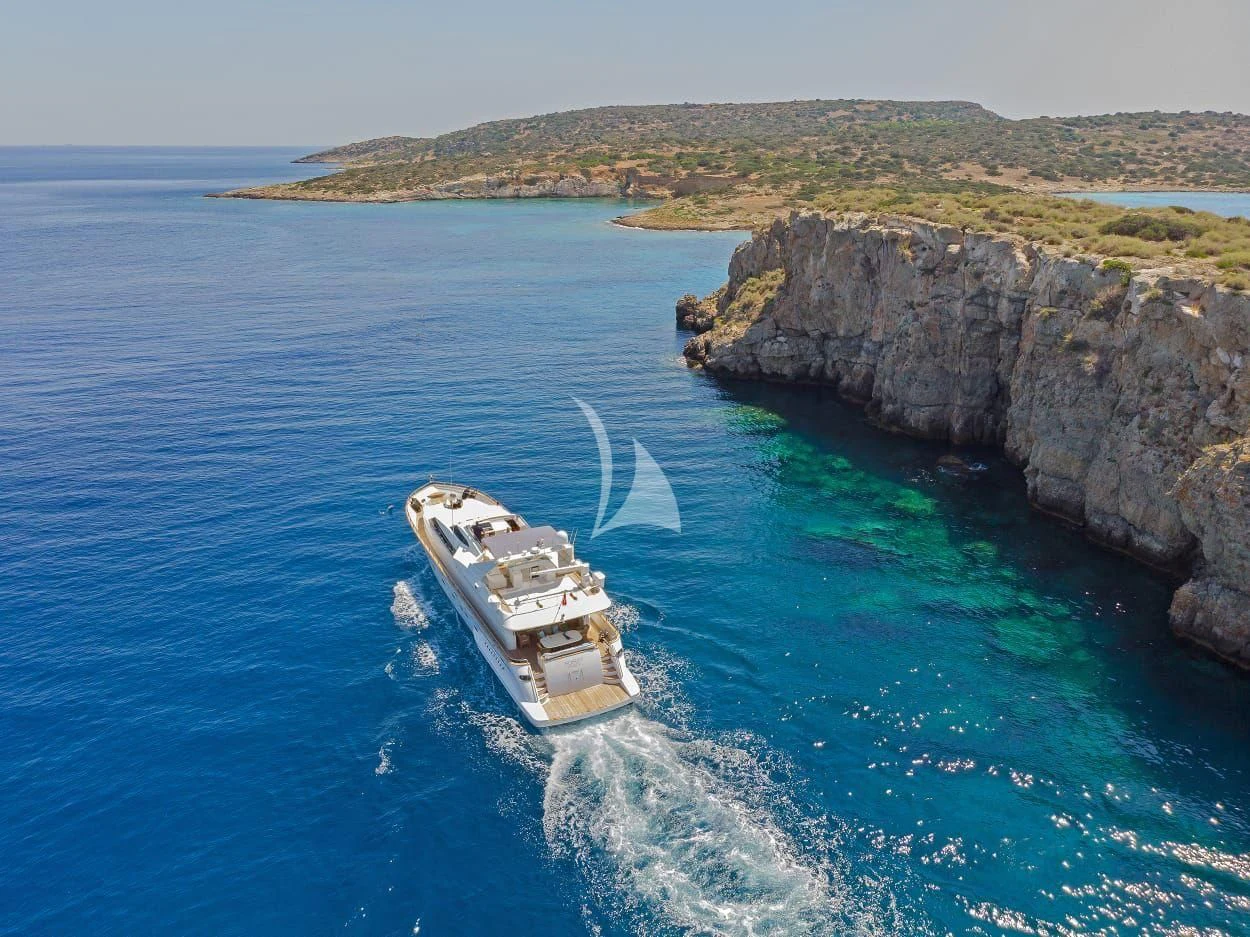 a boat on the water aboard ILLYA F Yacht for Charter