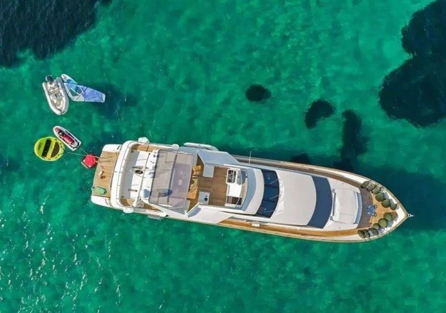 a satellite in the sky aboard ILLYA F Yacht for Charter