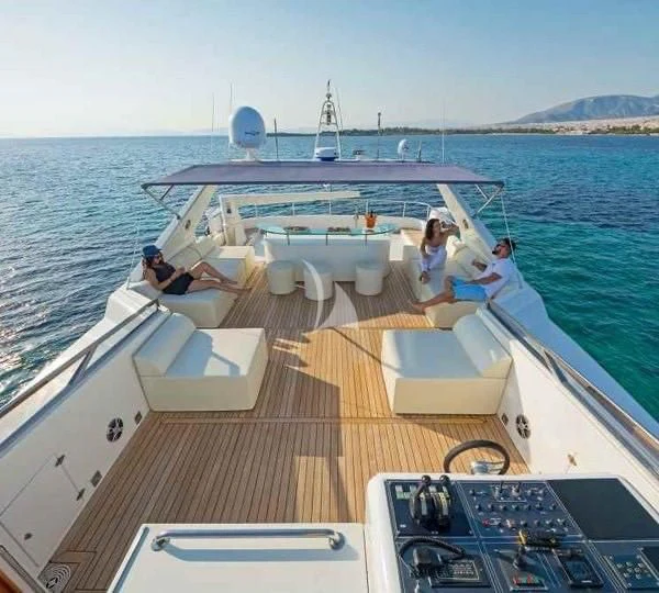 a boat with people on it aboard ILLYA F Yacht for Charter