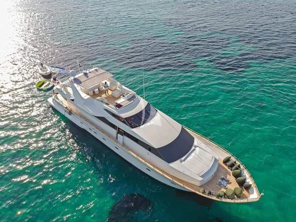 a boat in the water aboard ILLYA F Yacht for Charter