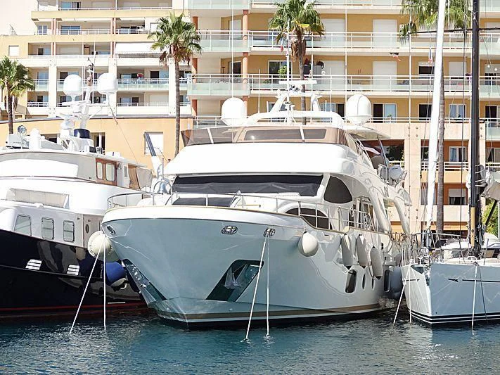 several boats docked at a pier aboard MALANDRINO Yacht for Sale