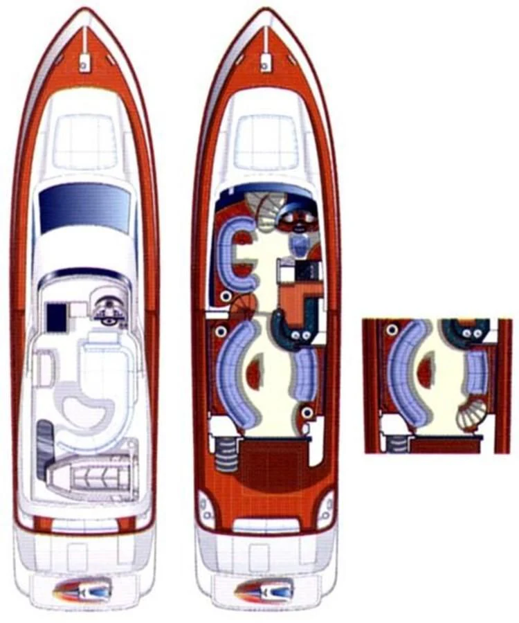 a pair of skateboards aboard AZIMUT 74 Yacht for Sale