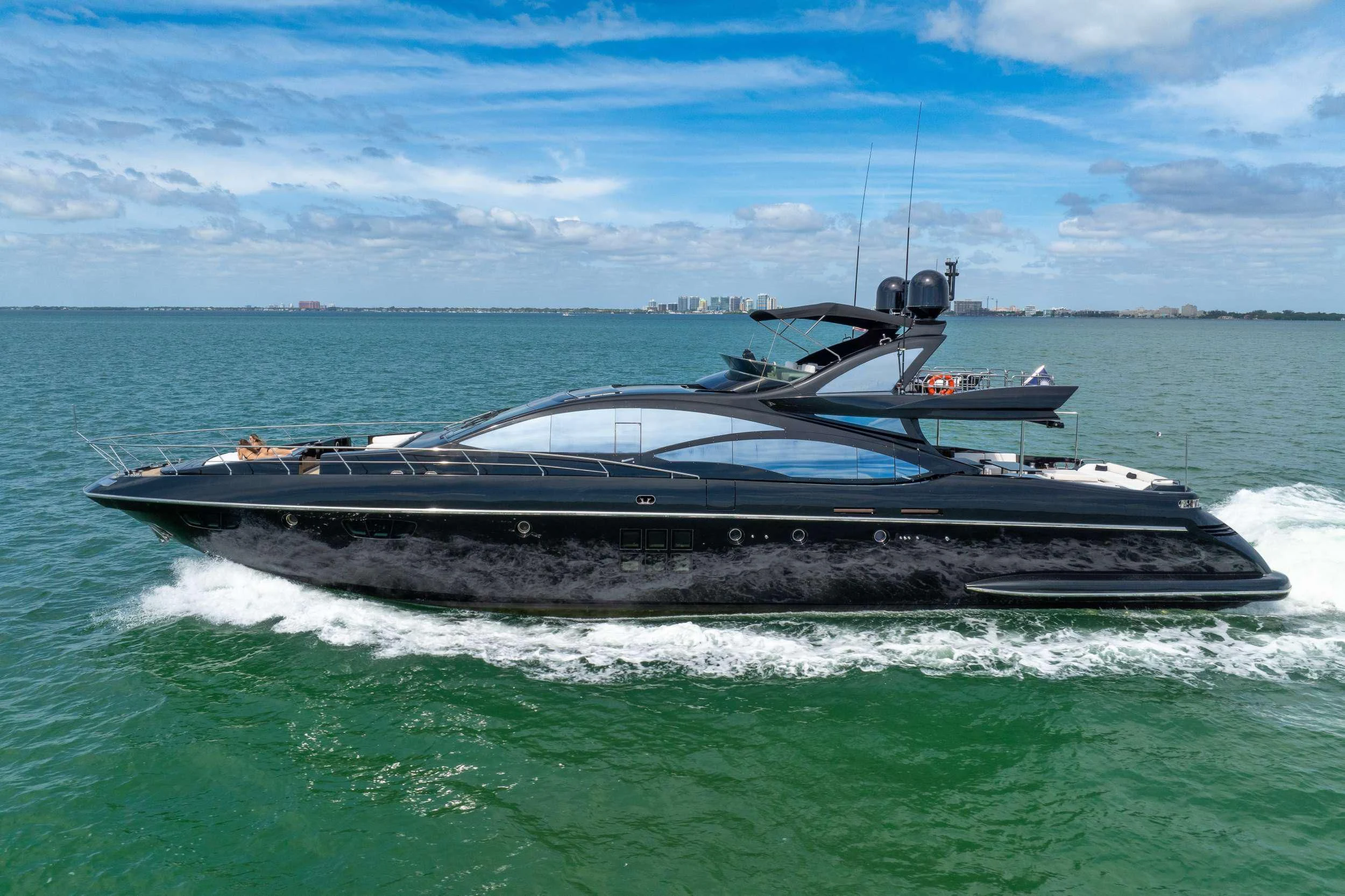 a boat on the water aboard SETTE Yacht for Sale
