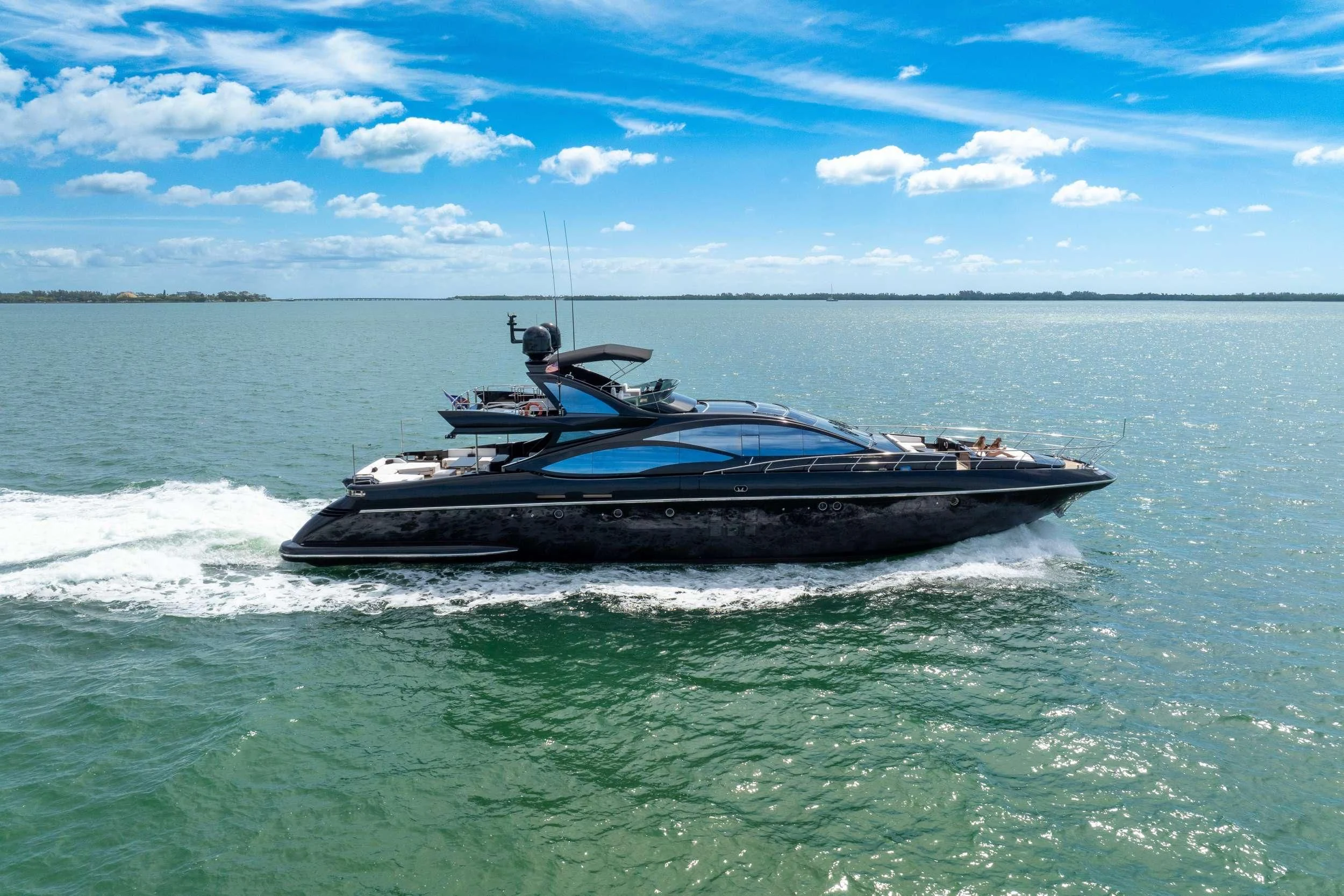 a boat in the water aboard SETTE Yacht for Sale