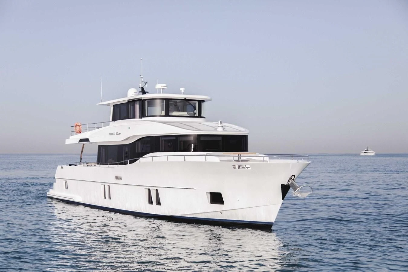 a boat in the water aboard NOMAD 70 SUV Yacht for Sale