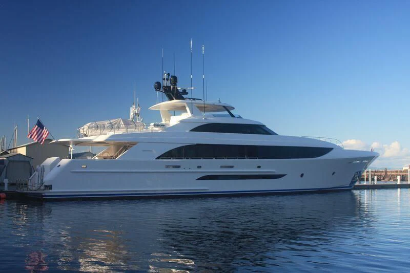 a large white yacht aboard SEAS THE DAY Yacht for Sale