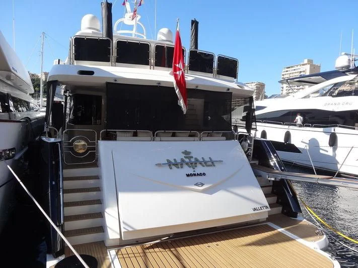 a boat on a dock aboard NATALI OF MONACO Yacht for Sale