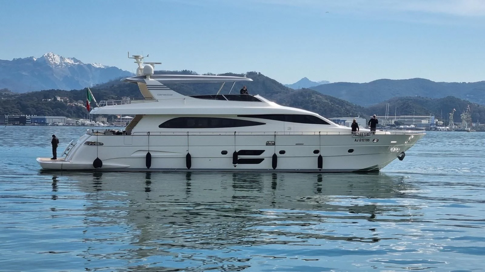 a boat in the water aboard FTS2 Yacht for Sale