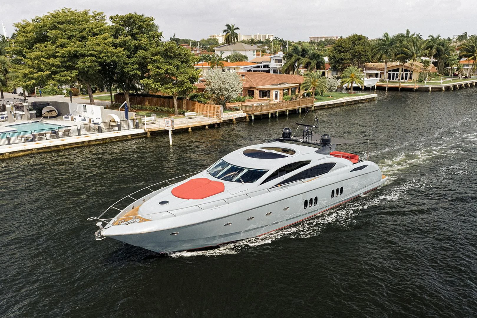 a white boat on the water aboard SOUL MATES Yacht for Sale
