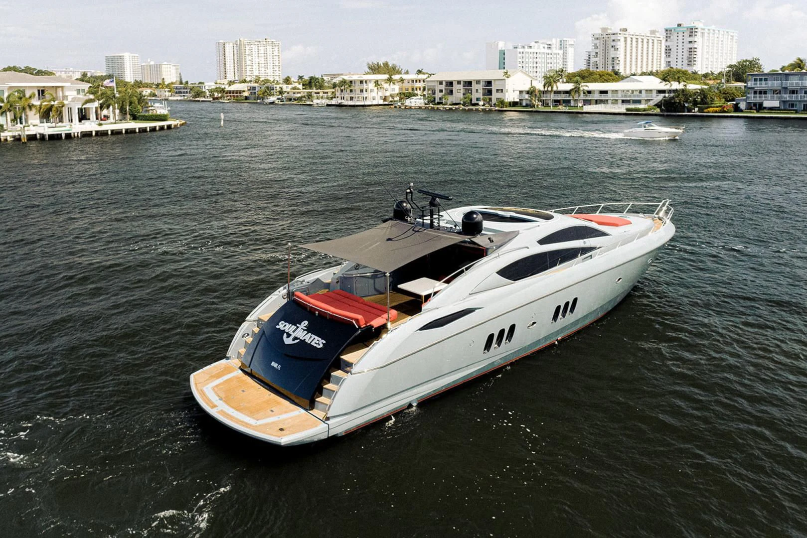a boat on the water aboard SOUL MATES Yacht for Sale