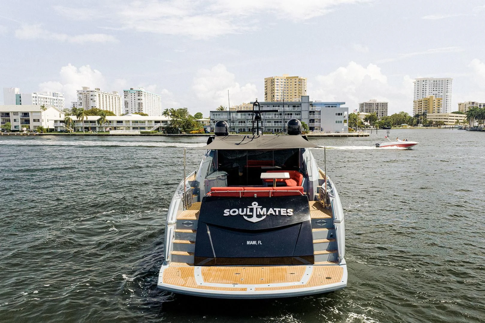 a boat on the water aboard SOUL MATES Yacht for Sale