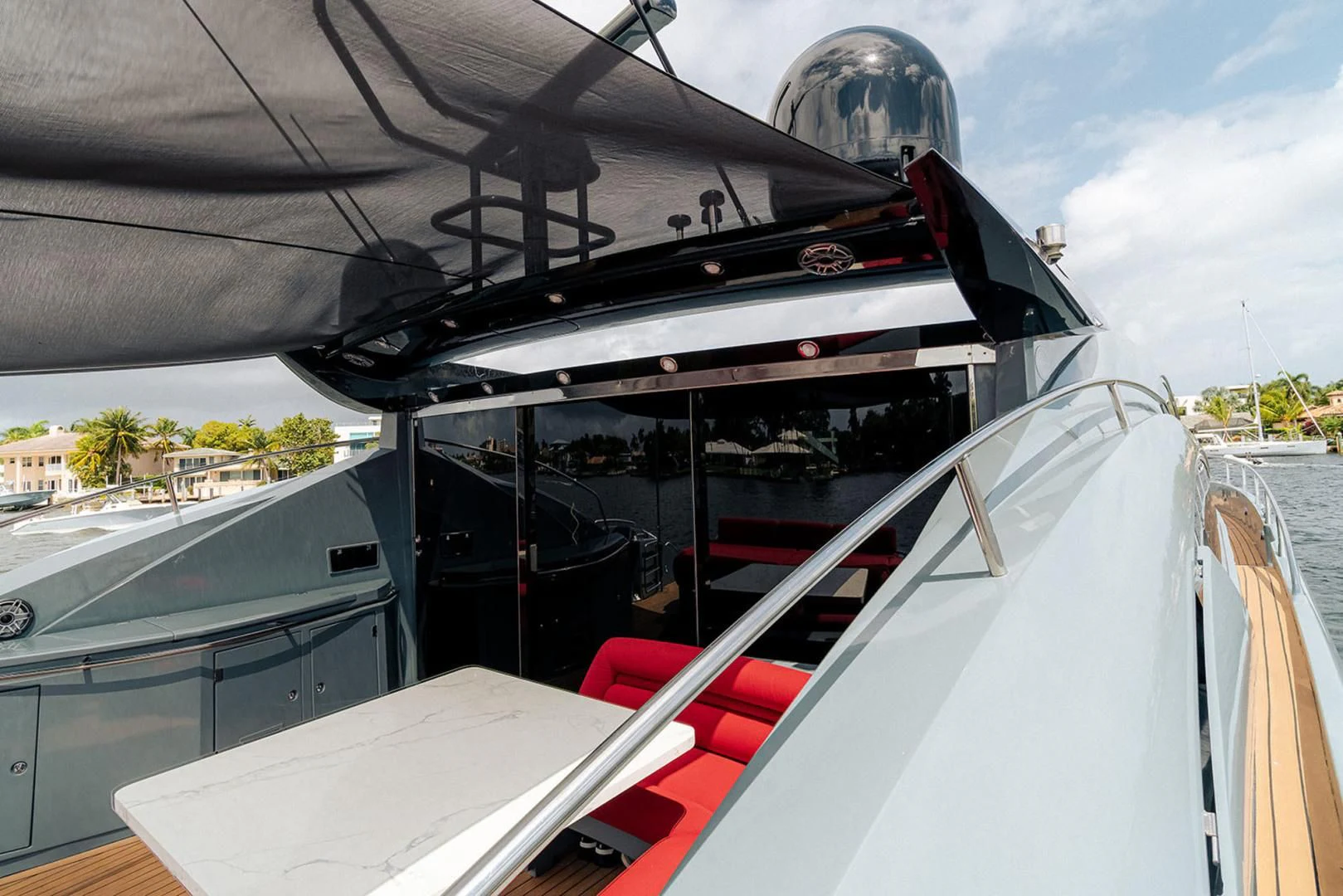 the front of a boat aboard SOUL MATES Yacht for Sale