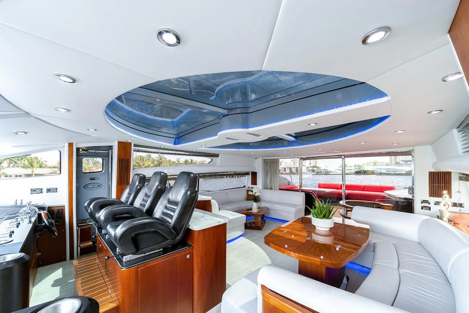 a room with a piano and a piano aboard SOUL MATES Yacht for Sale