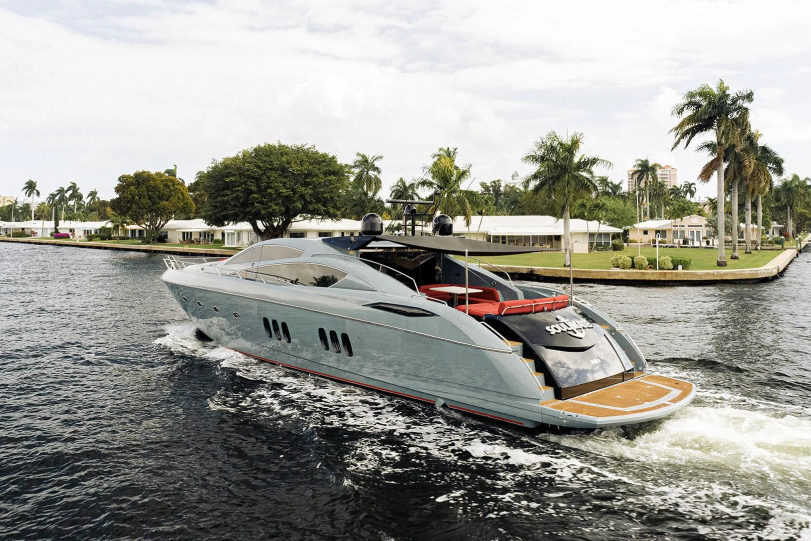a boat on the water aboard SOUL MATES Yacht for Sale