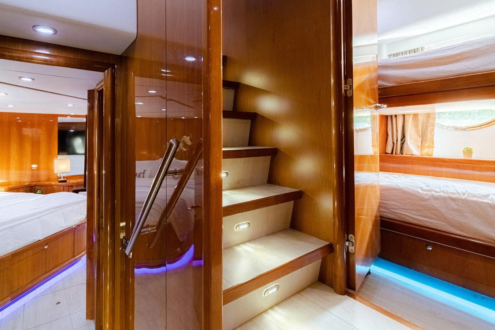 a room with bunk beds aboard SOUL MATES Yacht for Sale