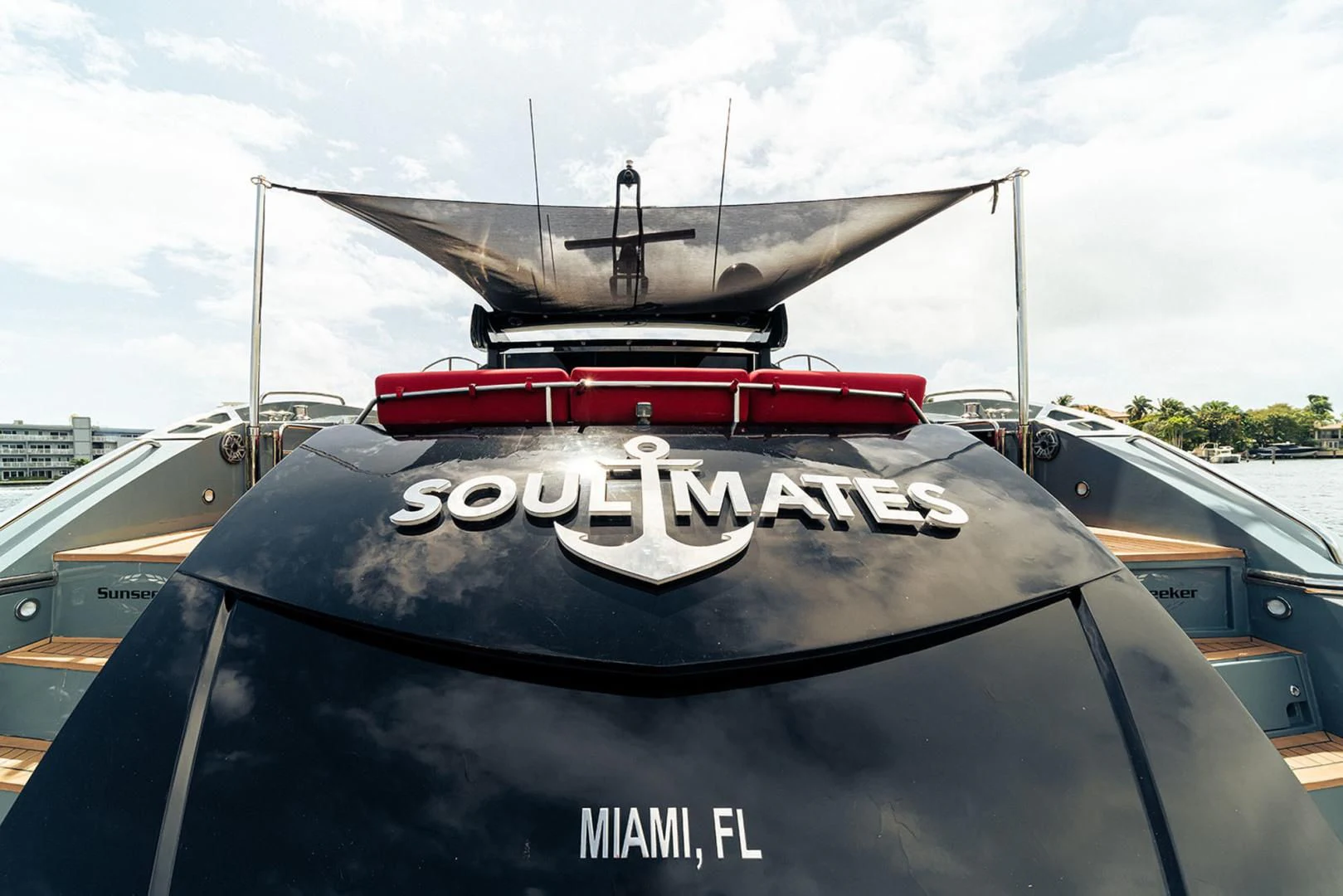 a boat on a trailer aboard SOUL MATES Yacht for Sale