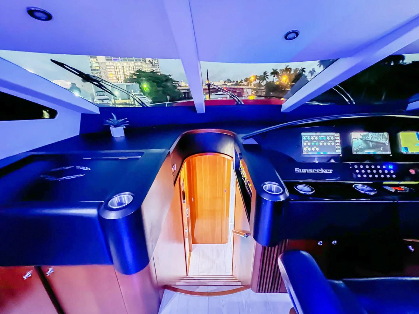 the inside of a car aboard SOUL MATES Yacht for Sale