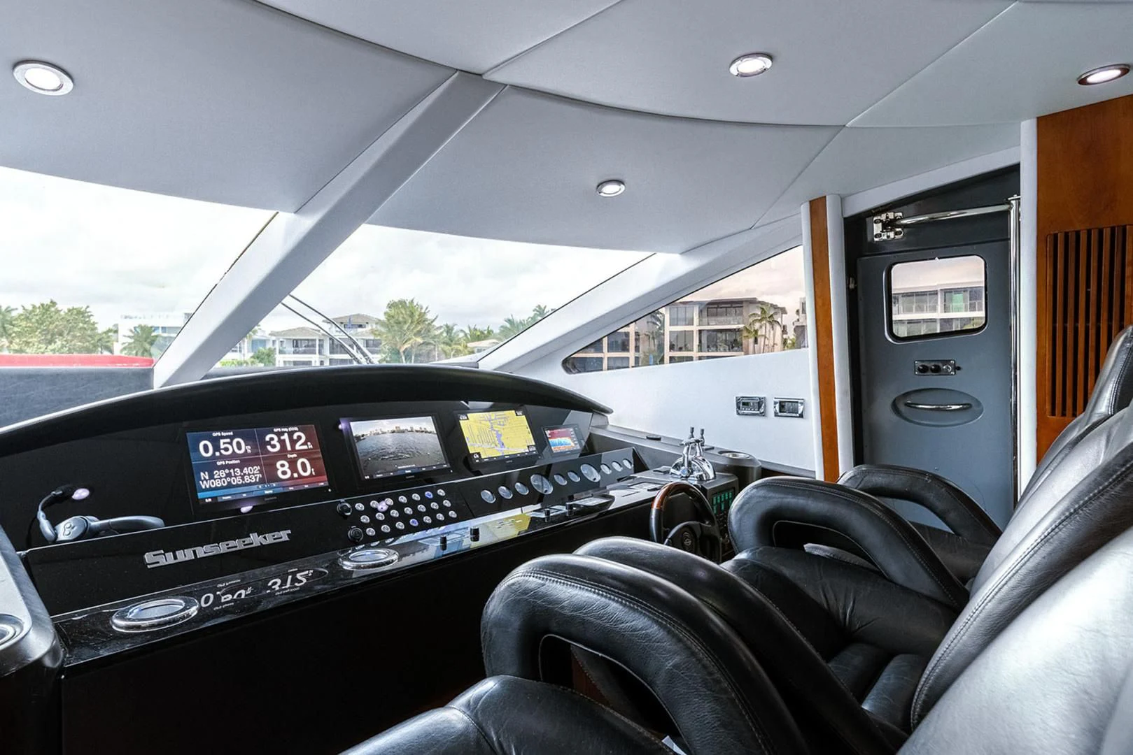inside of a car aboard SOUL MATES Yacht for Sale