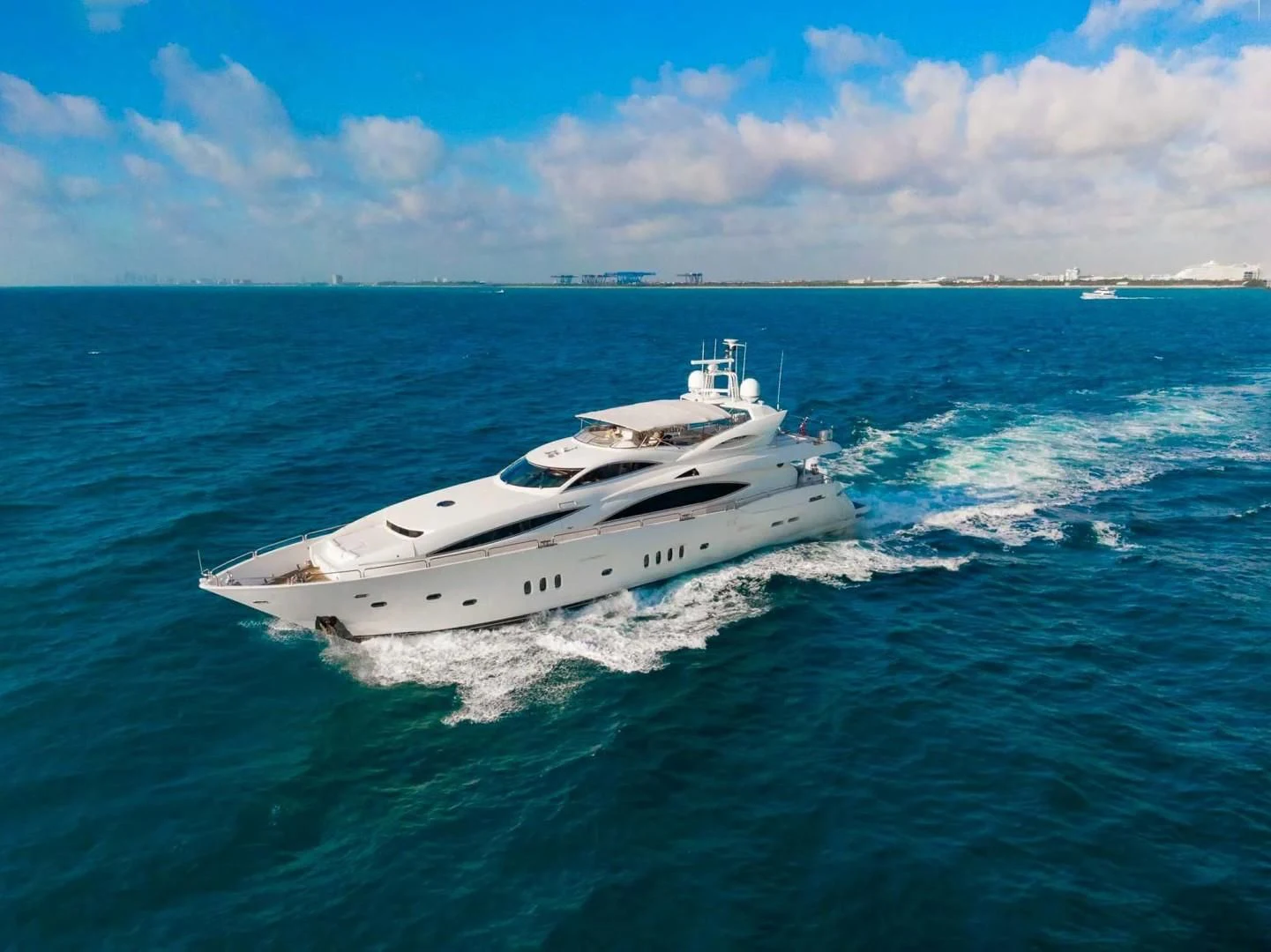 a white yacht in the water aboard DELFINO Yacht for Sale