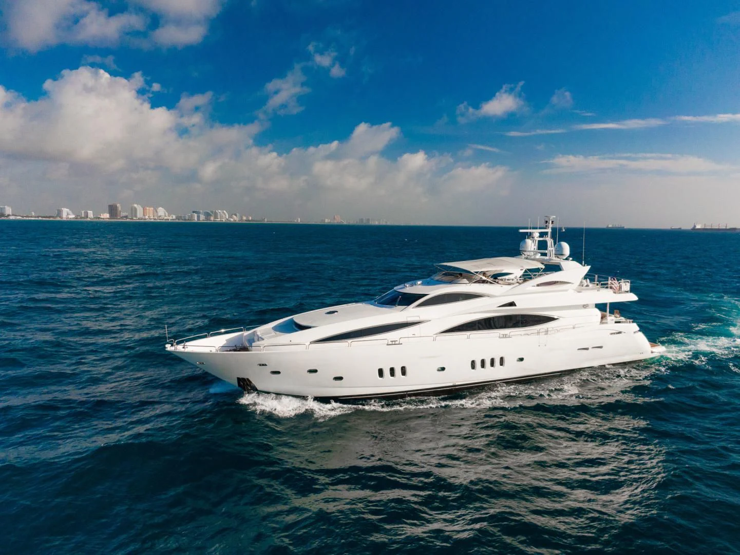 a white yacht in the water aboard DELFINO Yacht for Sale