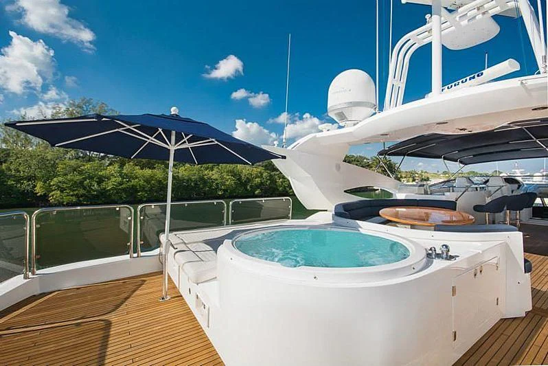 a pool on a deck aboard DELFINO Yacht for Sale
