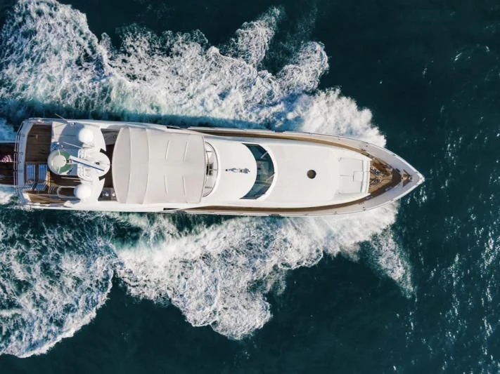 a satellite in space above a planet aboard DELFINO Yacht for Sale