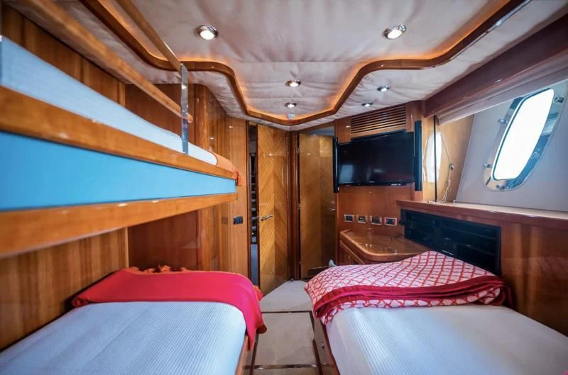 a cabin with beds aboard DELFINO Yacht for Sale