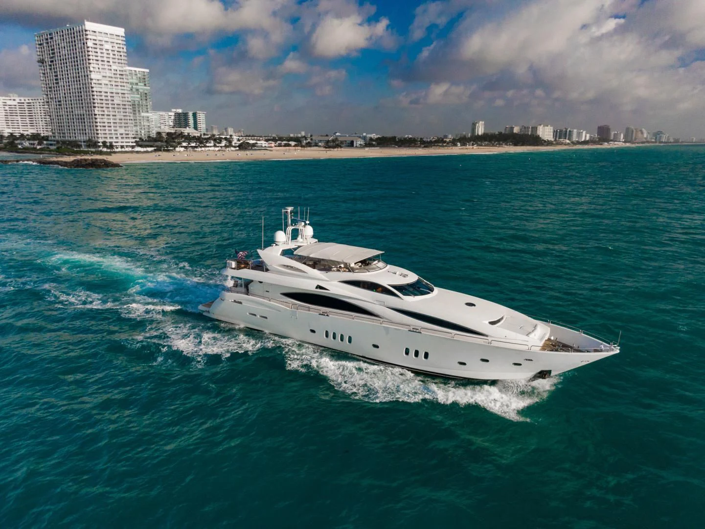 a white boat on the water aboard DELFINO Yacht for Sale