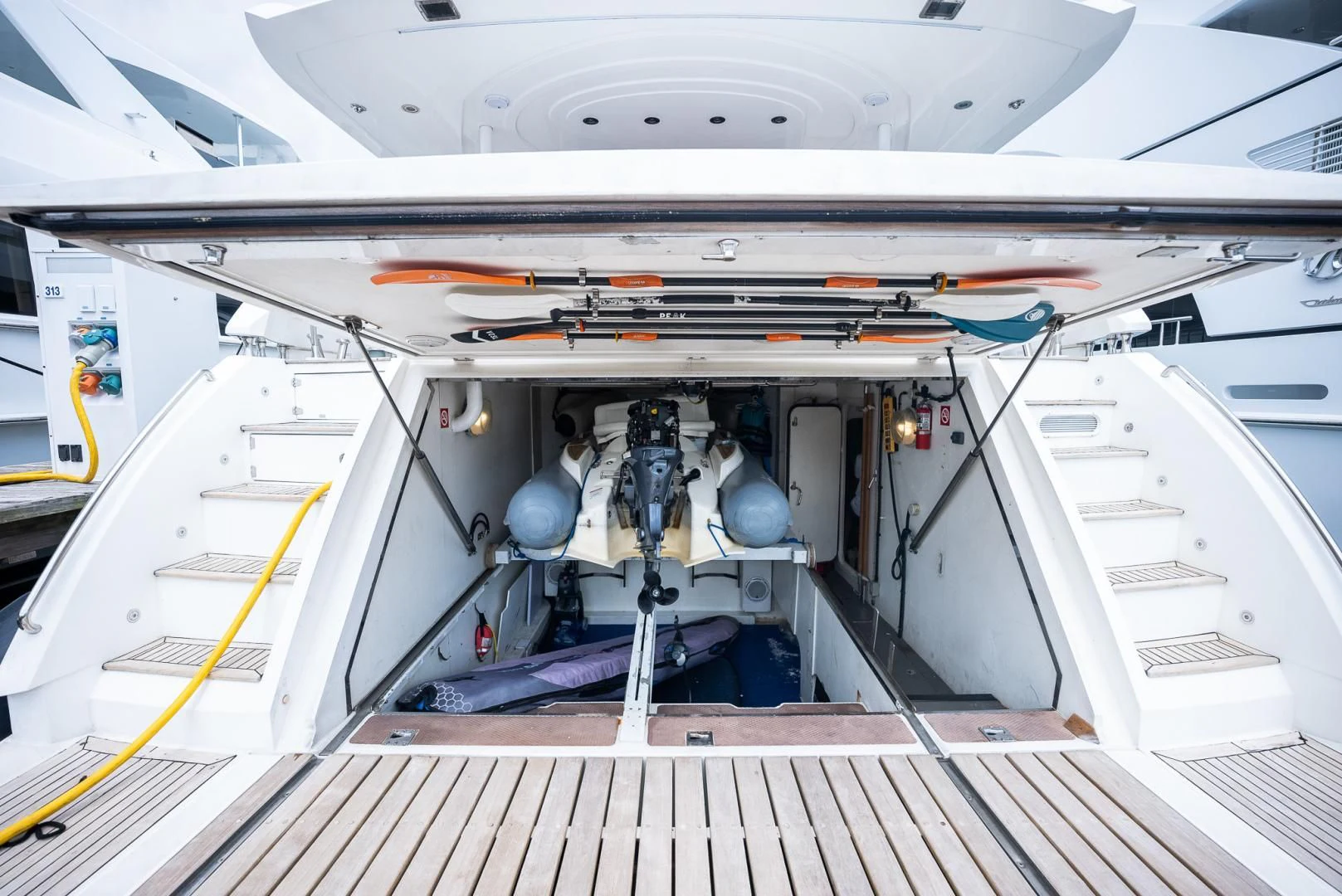a close-up of a white machine aboard DELFINO Yacht for Sale