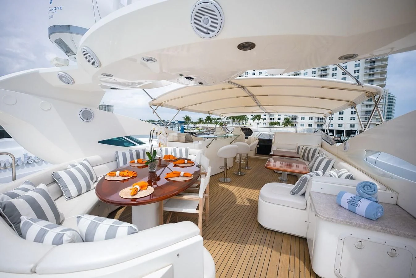 inside of a plane aboard DELFINO Yacht for Sale