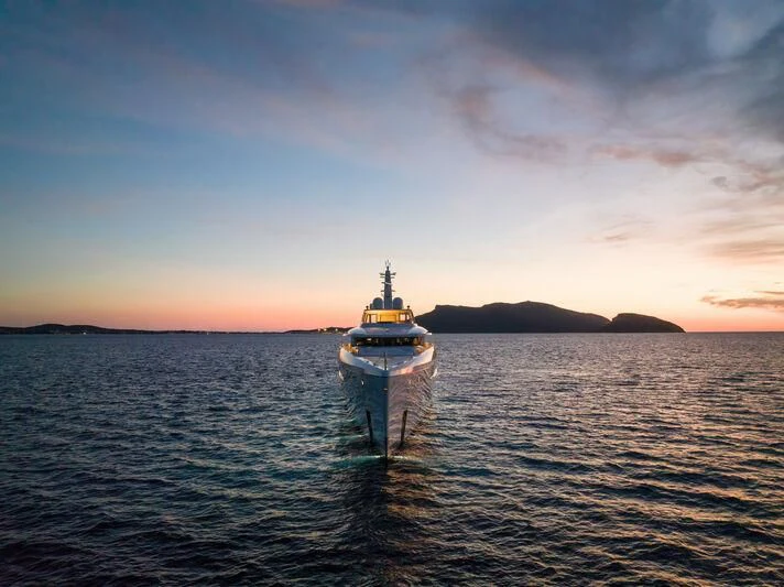 a boat in the water aboard LASATA Yacht for Sale