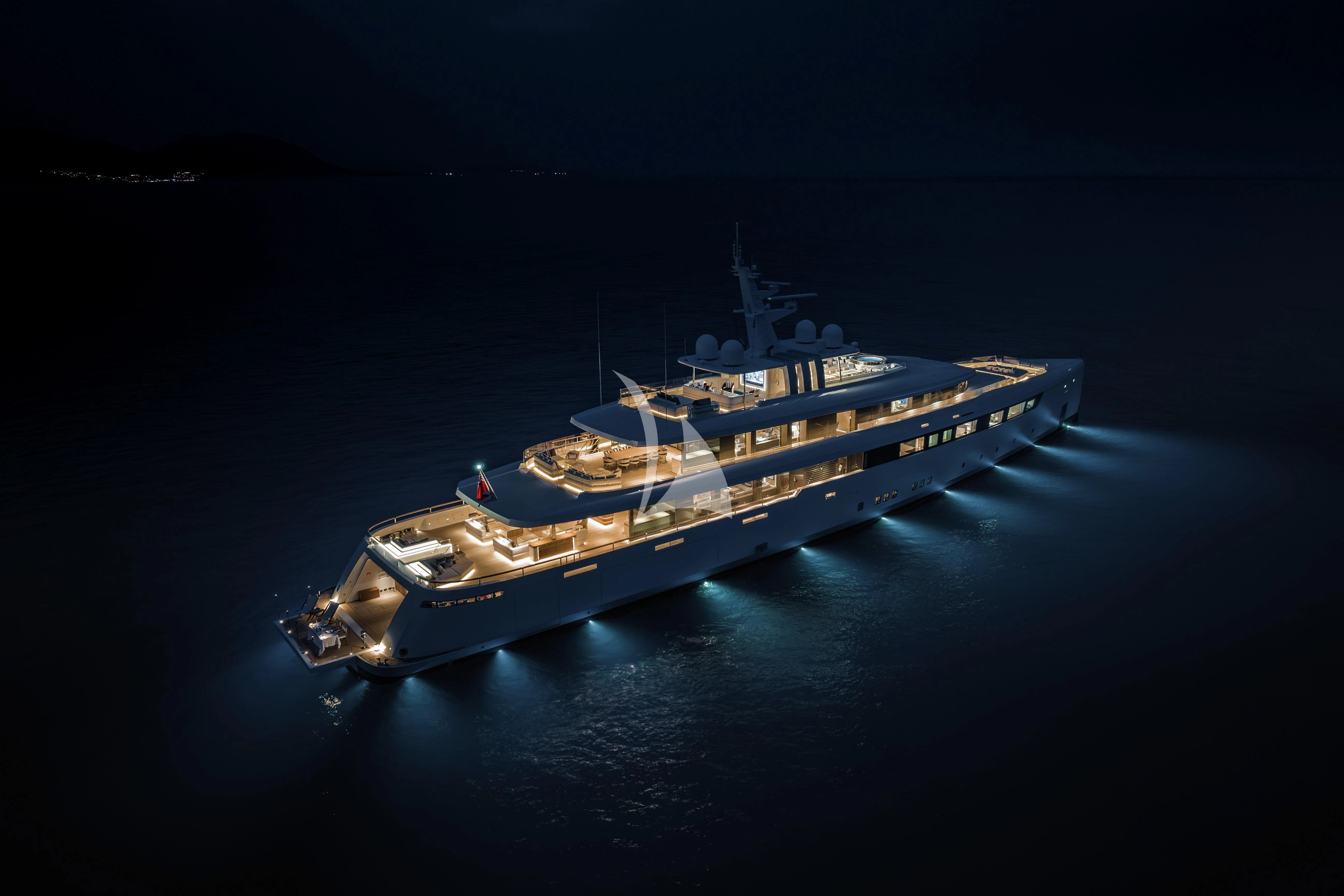 a ship in the water aboard LASATA Yacht for Sale