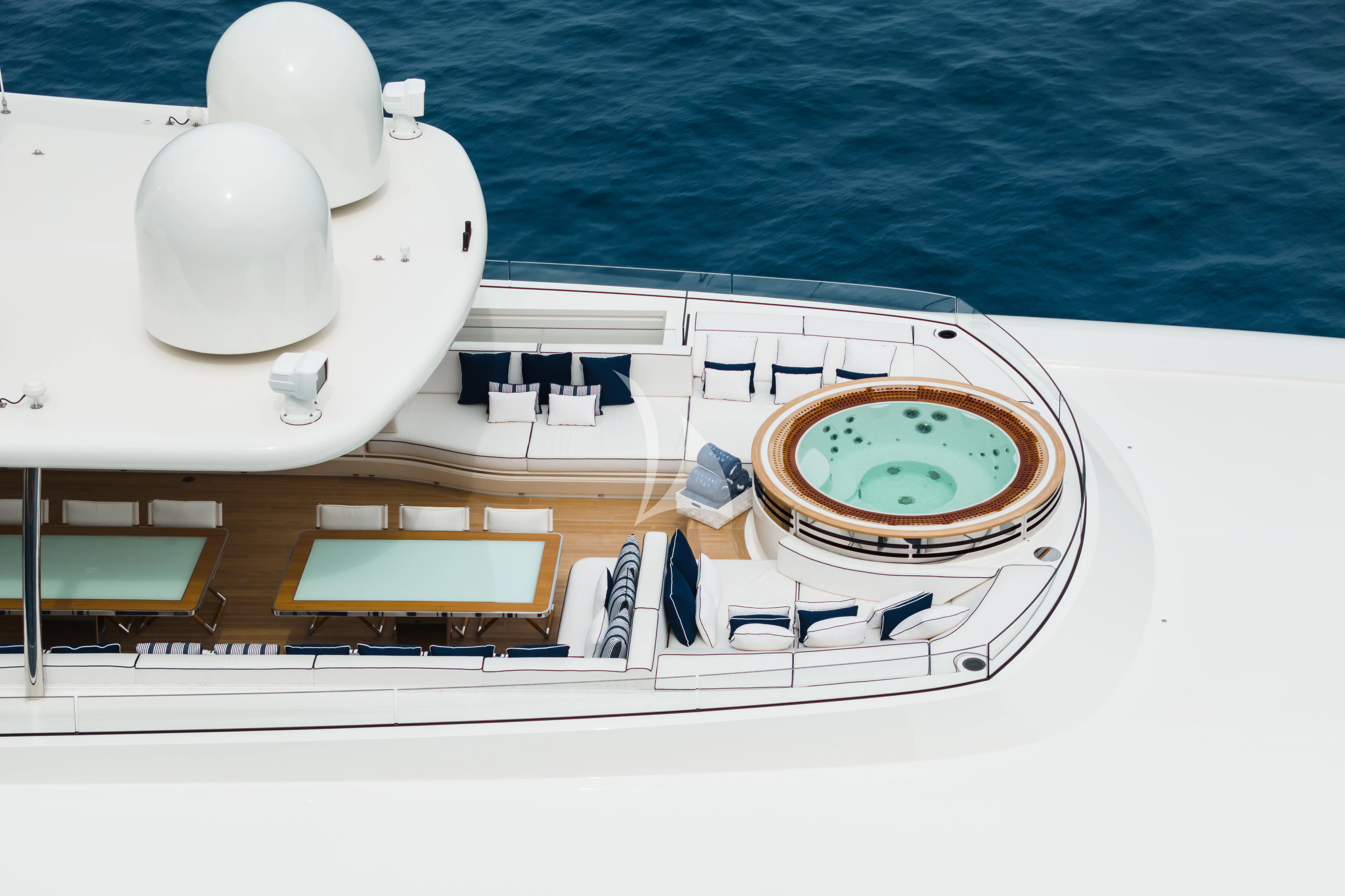 a model of a space ship aboard LASATA Yacht for Sale