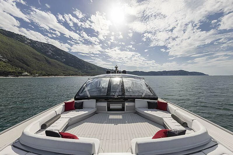 a boat on the water aboard ALDABRA Yacht for Sale