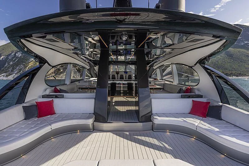 a boat on the water aboard ALDABRA Yacht for Sale