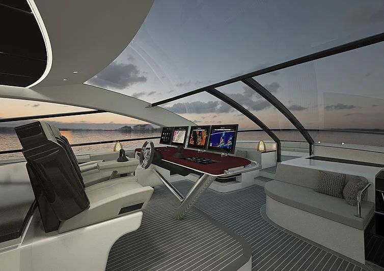 inside of a plane aboard ALDABRA Yacht for Sale