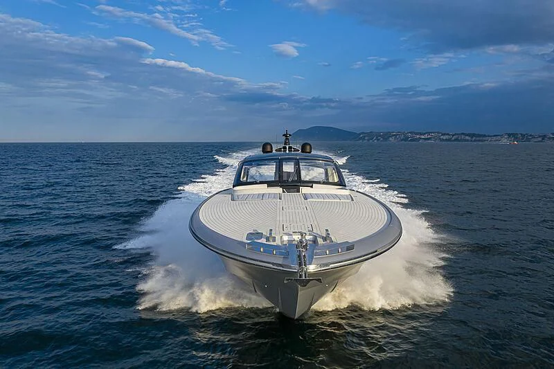 a boat on the water aboard ALDABRA Yacht for Sale