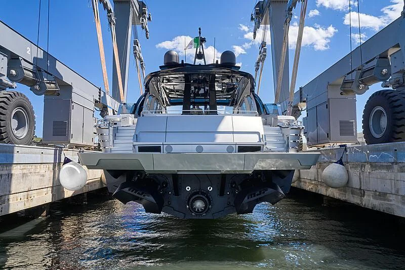 a large white boat aboard ALDABRA Yacht for Sale