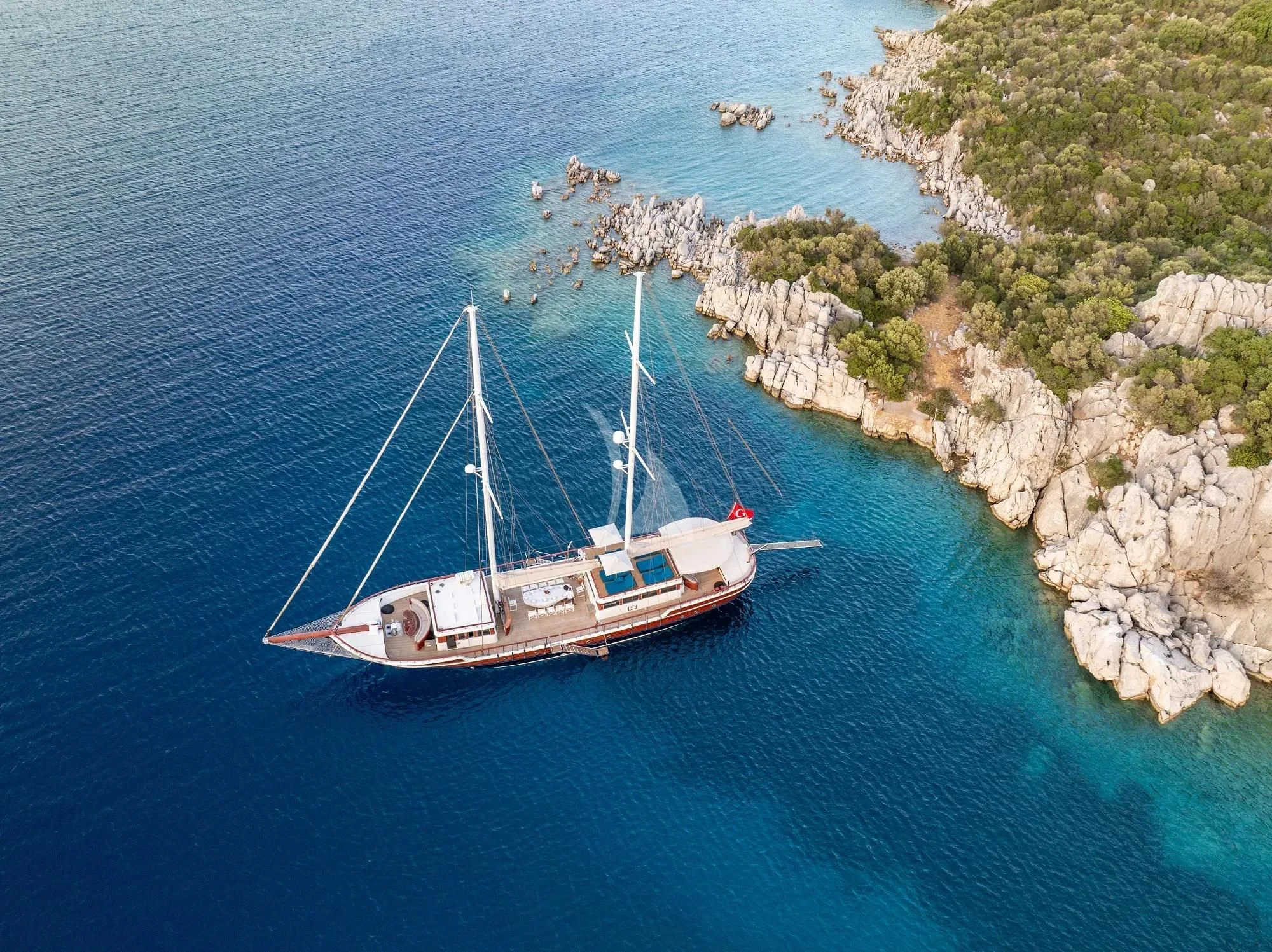 a boat in the water aboard NURTEN A Yacht for Sale