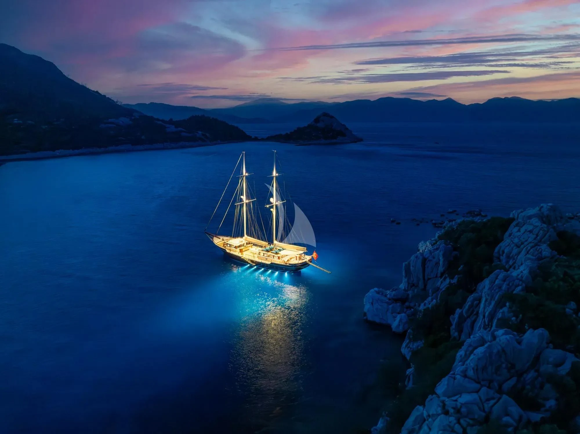 a boat on the water aboard NURTEN A Yacht for Sale