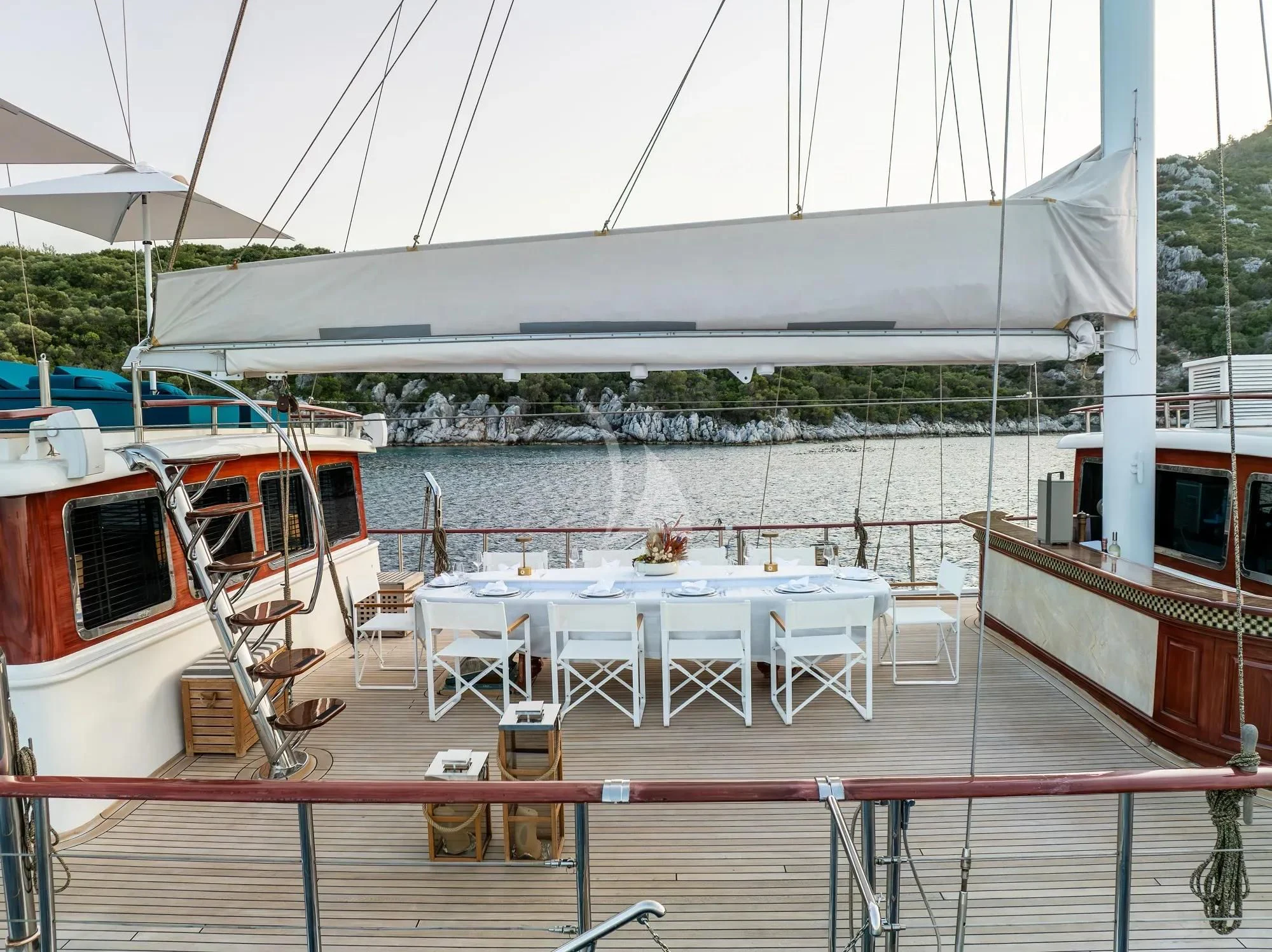 a boat docked at a pier aboard NURTEN A Yacht for Sale