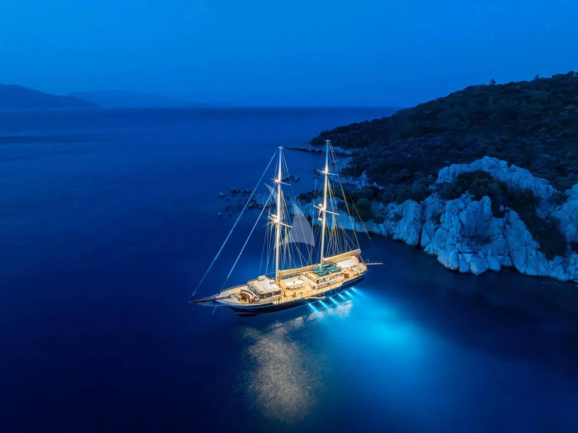 a sailboat on water aboard NURTEN A Yacht for Sale