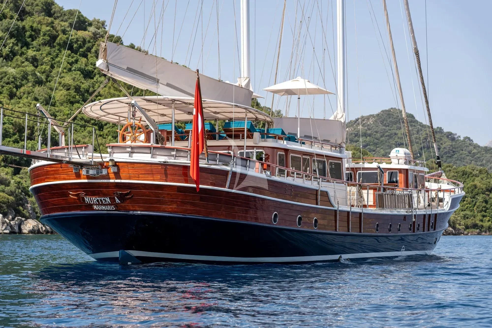 a boat on the water aboard NURTEN A Yacht for Sale