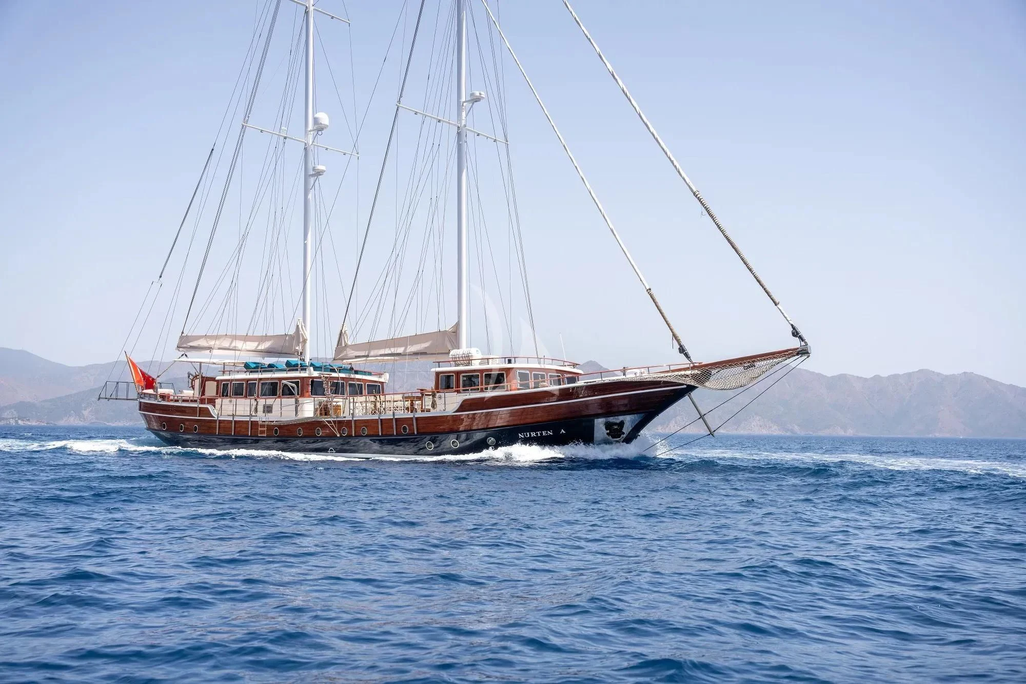 a boat sailing on the sea aboard NURTEN A Yacht for Sale