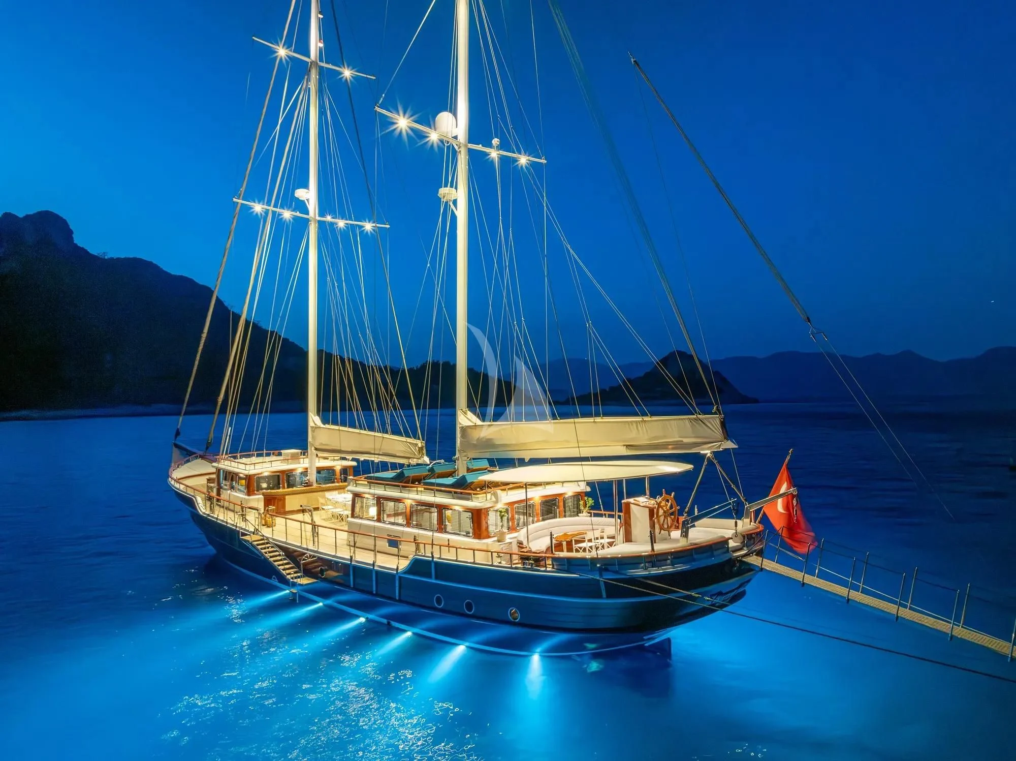 a boat on the water aboard NURTEN A Yacht for Sale