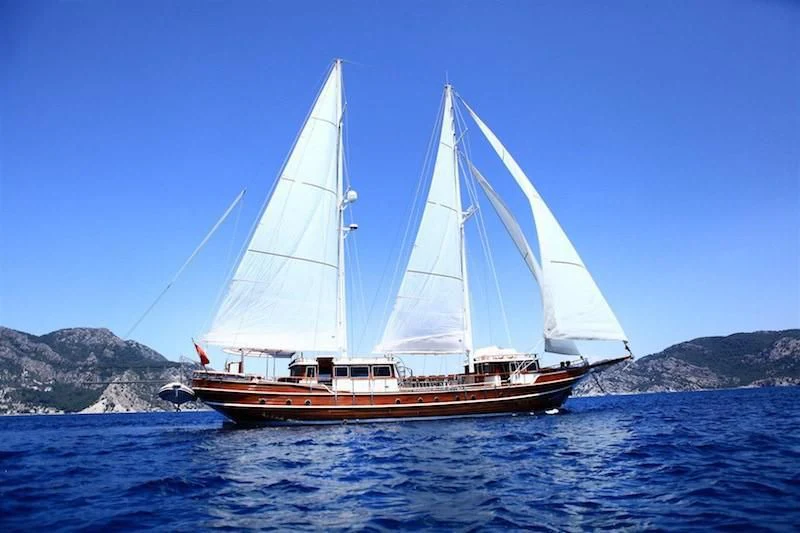 a sailboat on the water aboard NURTEN A Yacht for Sale