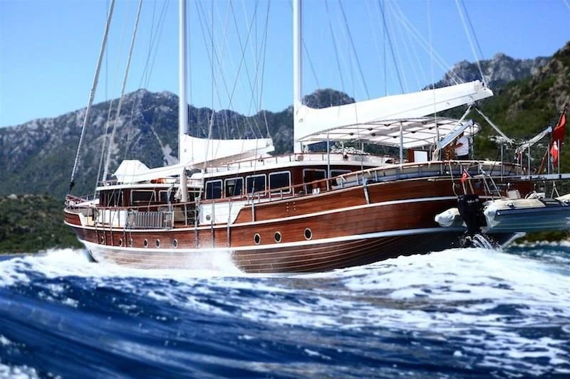 a boat in the water aboard NURTEN A Yacht for Sale
