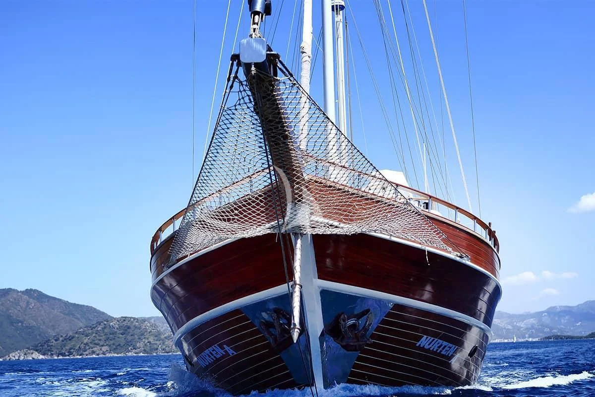 a sailboat on the water aboard NURTEN A Yacht for Sale